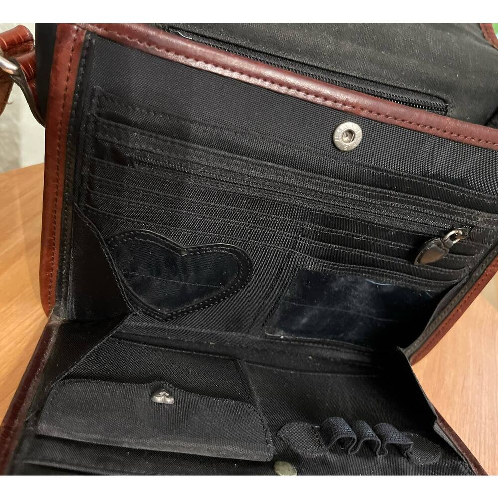 Vintage Brighton Brown Black Crossbody Bag - Picture 10 of 14